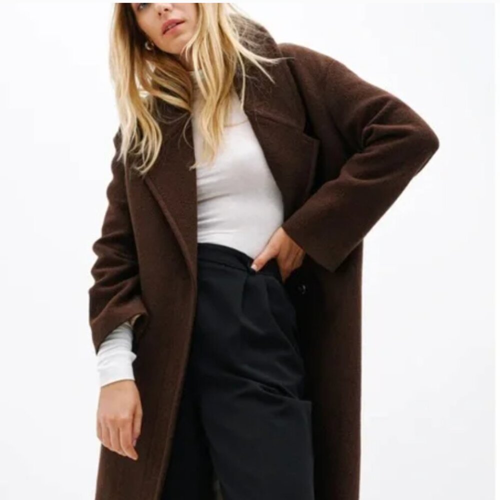 Chic Brown Women's Overcoat